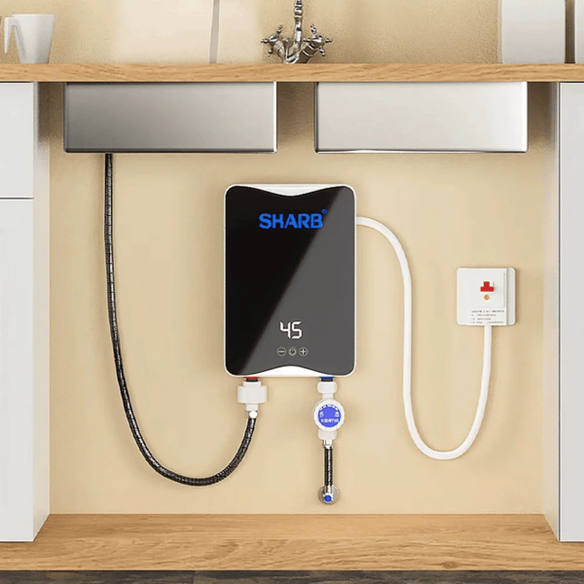 Wall-mounted electric water heater