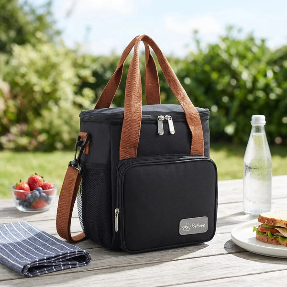 Small Waterproof Insulated Picnic Bag – Outdoor Lunch Carry Tote